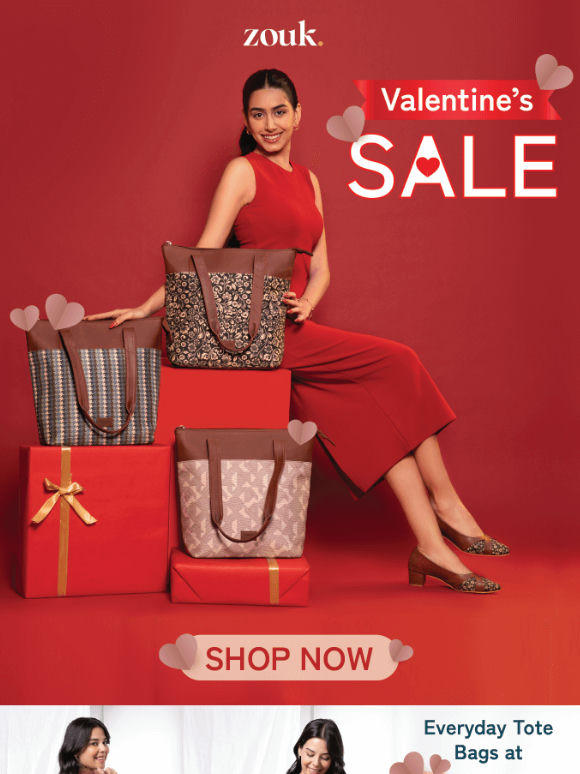 Tote Bags at 999! Tote-ally Irresistible this Valentine's.