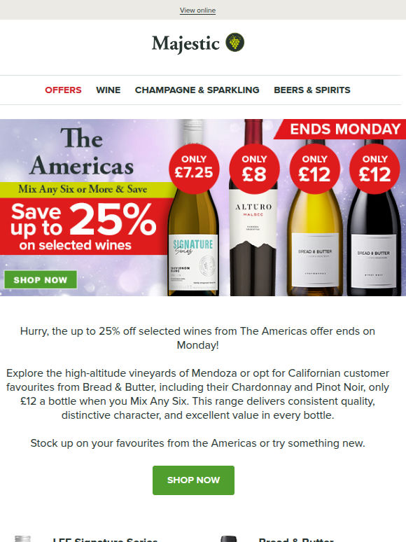 3 days left! Save up to 25% on European Classics & The Americas