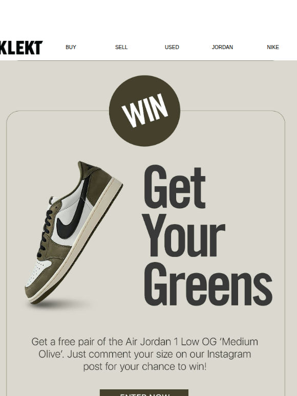 🚨 Your Chance To Win! The AJ1 Low OG 'Medium Olive' 🚨