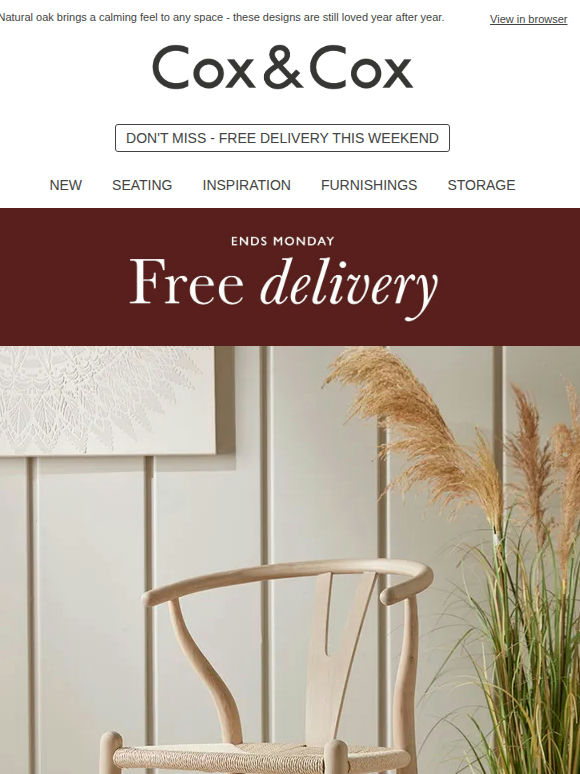 Nordic-inspired design | Don't miss FREE delivery this weekend!