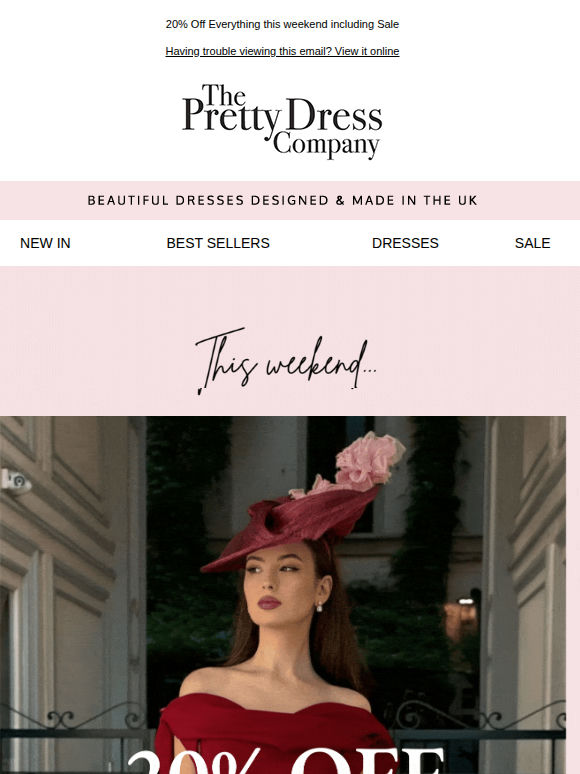 20% Off Bestsellers this weekend