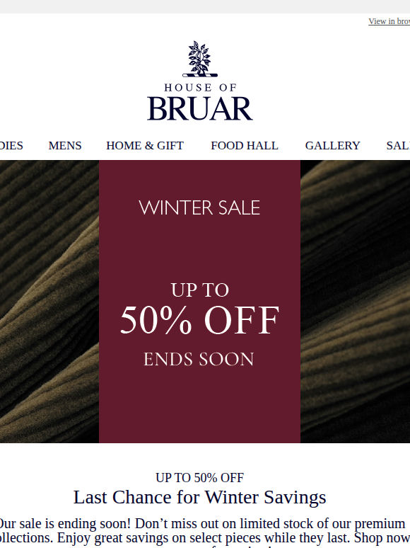 Mr smith: Up to 50% Off - Final Days of Our Winter Sale!