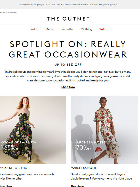 SPOTLIGHT ON: Occasionwear at up to 65% off