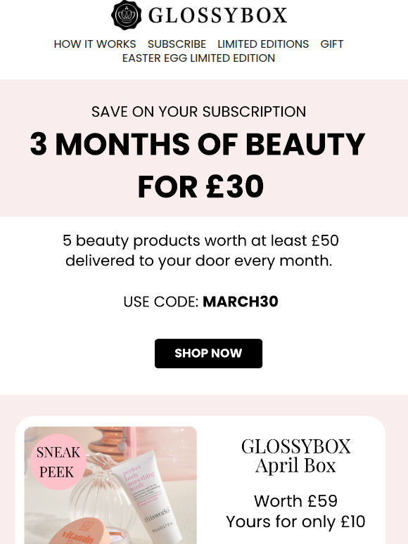 HURRY: 3 Months £30 ⚠️