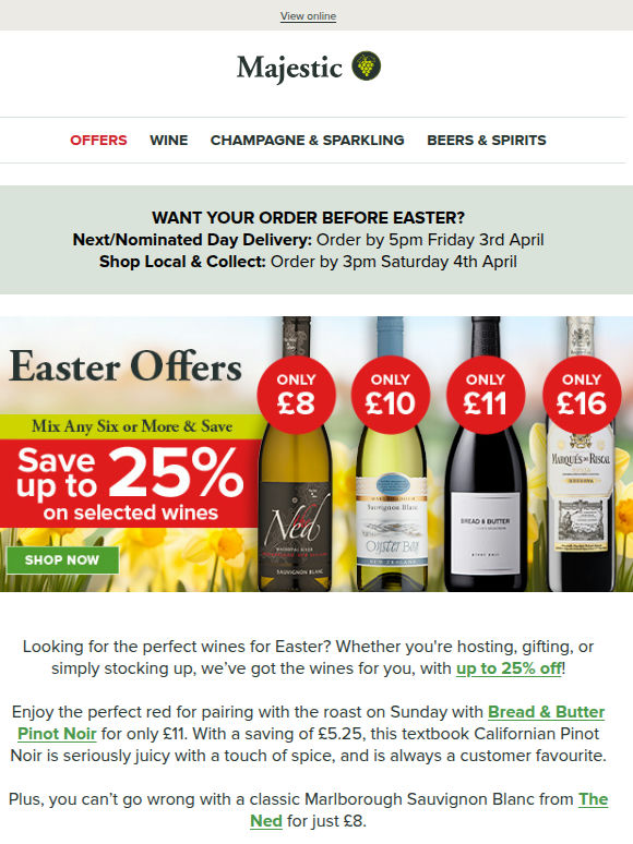 Top Easter Offers: Save up to 25% off