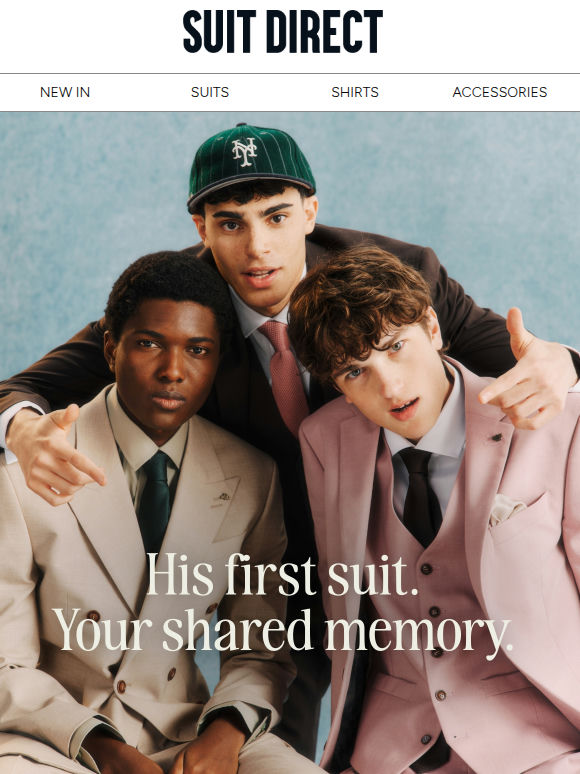 Share the moment he tries on his first suit.