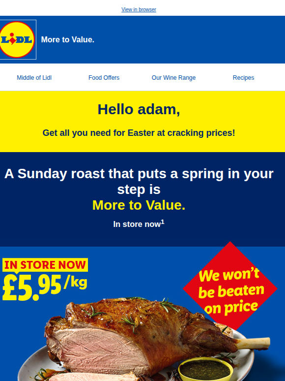 £5.95 per kg for your Easter lamb, in store now! 😍