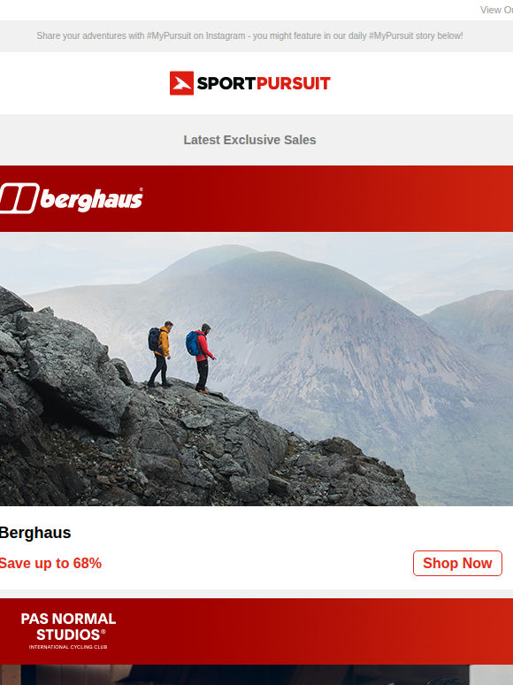 Berghaus | Pas Normal Studios | Science in Sport & PhD | Lightweight Camping Furniture | Febronie | Up to 68% Off!