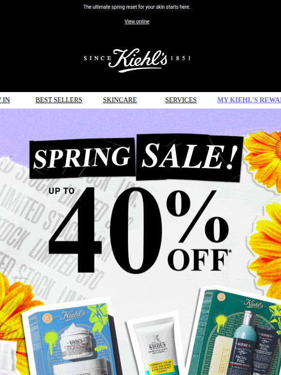 Get up to 40% off your new spring obsession 🌸