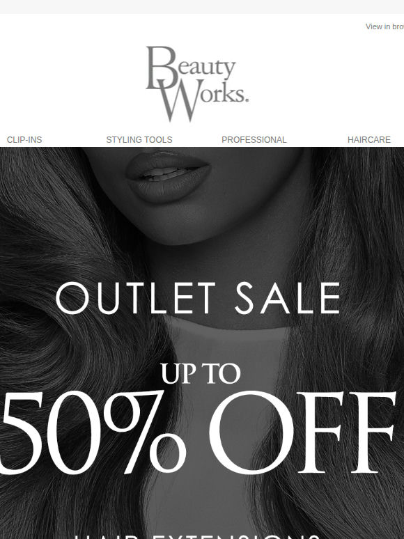 Shop our Beauty Works outlet sale 🛍️