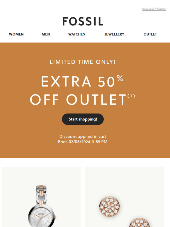 🛒 Extra 50% off on OUTLET!