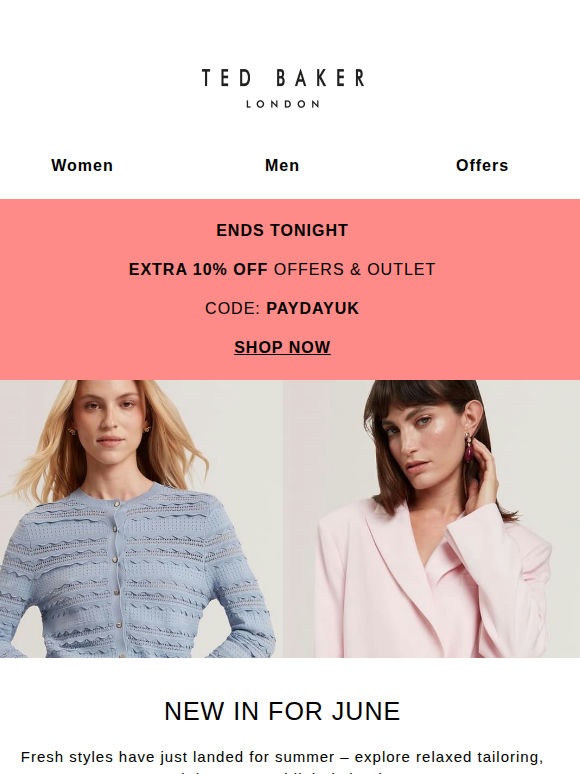 Ends Tonight: Extra 10% Off Offers and Outlet