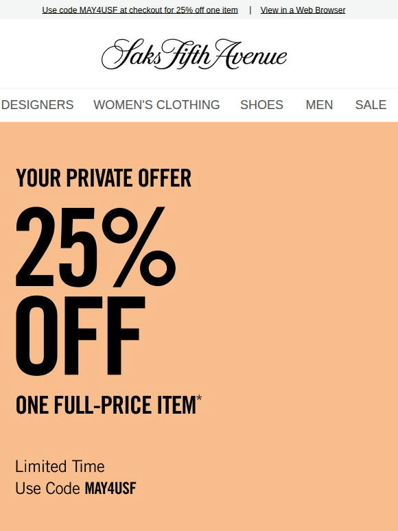 This just-for-you offer ends soon: 25% off