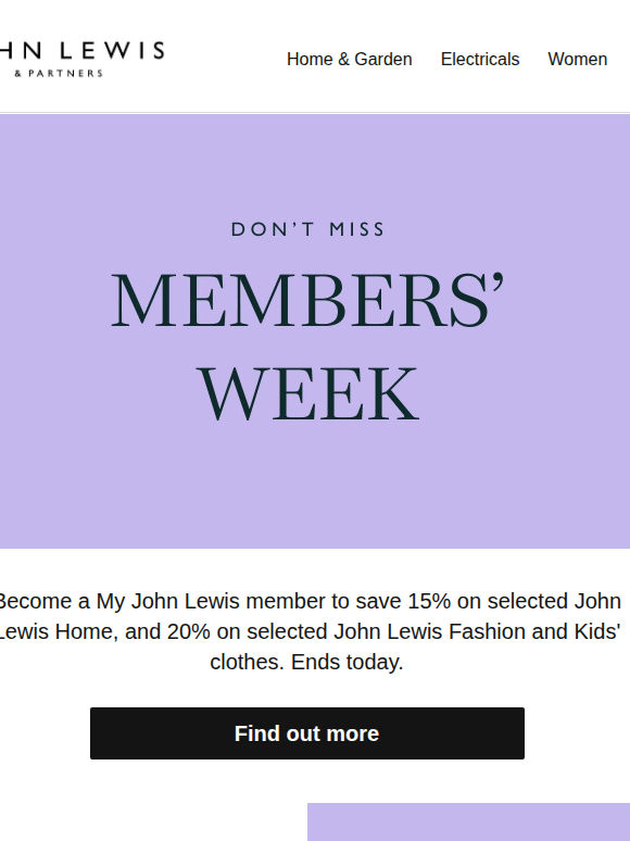 Members' Week ends today