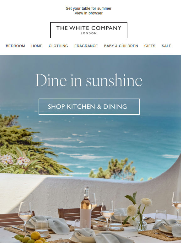 In season: outdoor dining