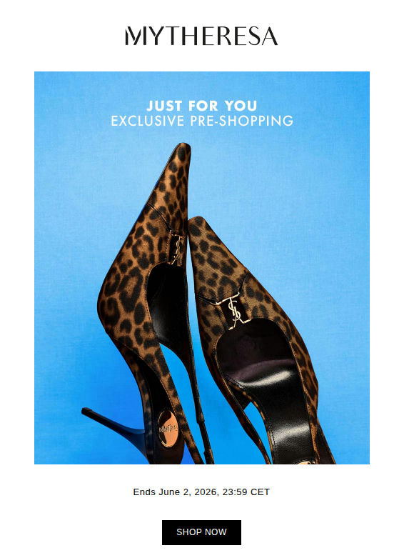 Exclusive pre-shopping: Saint Laurent, Dolce&Gabbana, Tom Ford