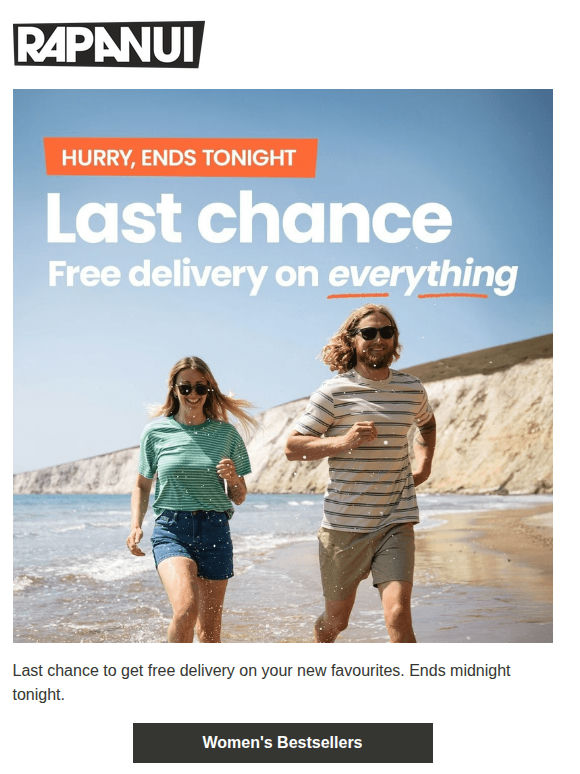 Free Delivery Ends Midnight Tonight