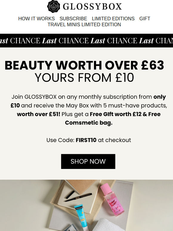 5 Hours Left: £10 First Box
