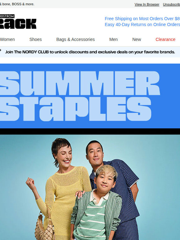 Summer go-tos up to 40% off