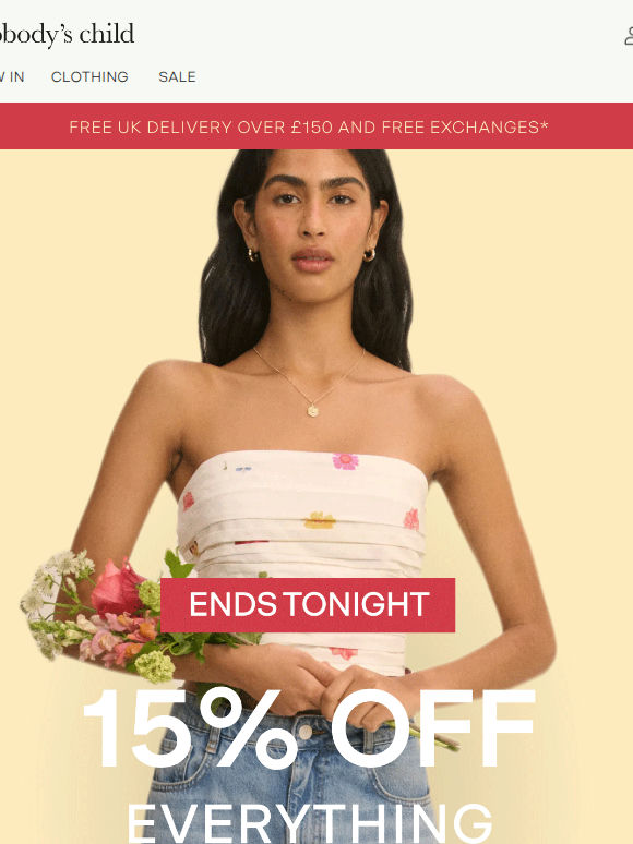 5 HOURS LEFT: 15% off everything