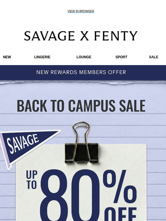 Back to Campus Styles Up to 80% Off!