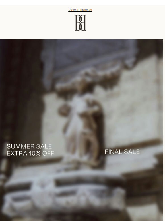 CLOSING SUNDAY: SUMMER SALE