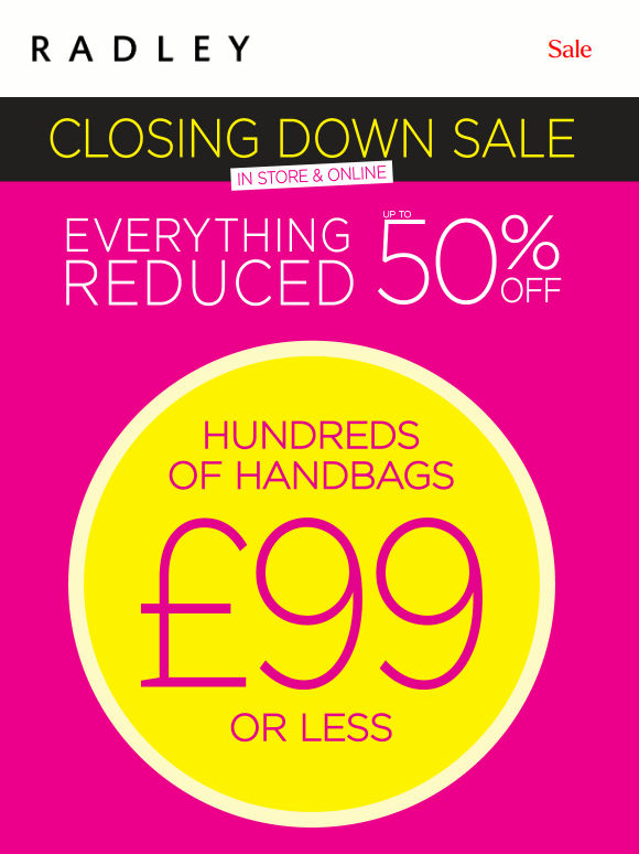 Hundreds of handbags under £99!
