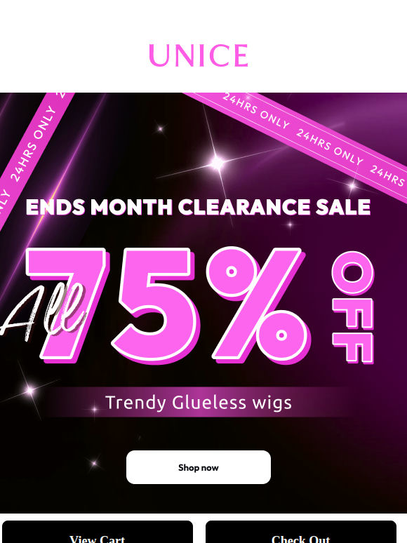 75% Off Your Favorite Glueless Wigs