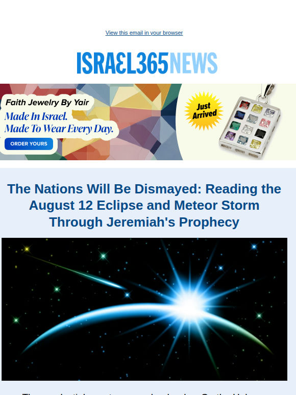 Jeremiah on the August Meteor Shower and Eclipse and Today's Top Stories
