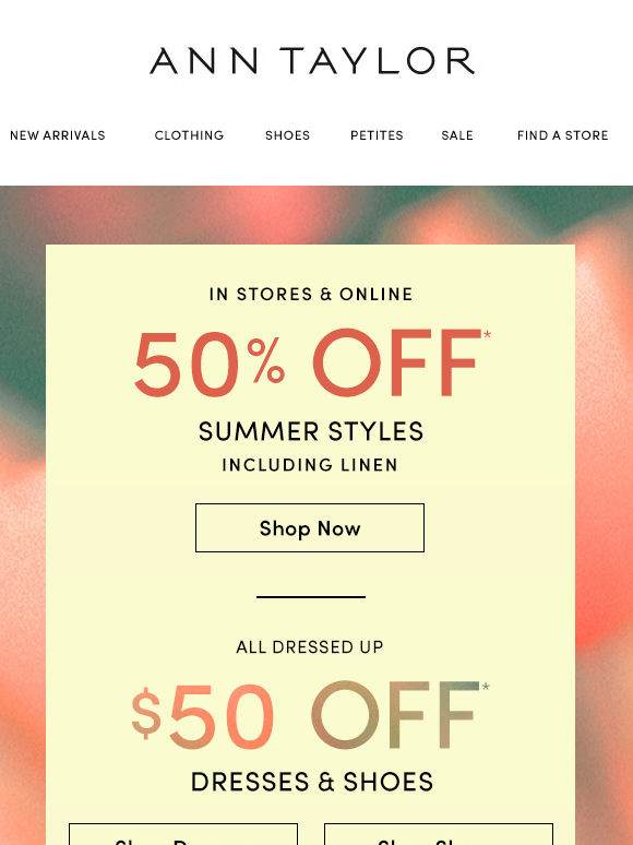 Sale Of The Moment: 50% Off Linen & More Summer Styles