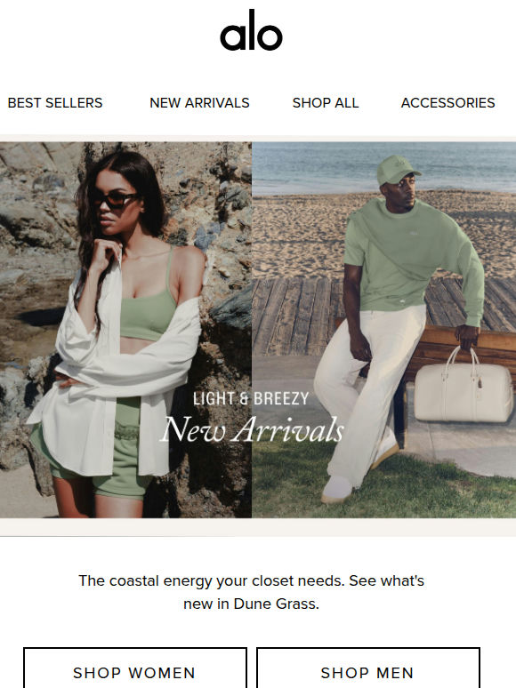New in Dune Grass for her and him