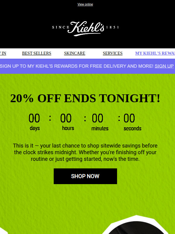 Tick Tock 20% off Ends Tonight! ⏰