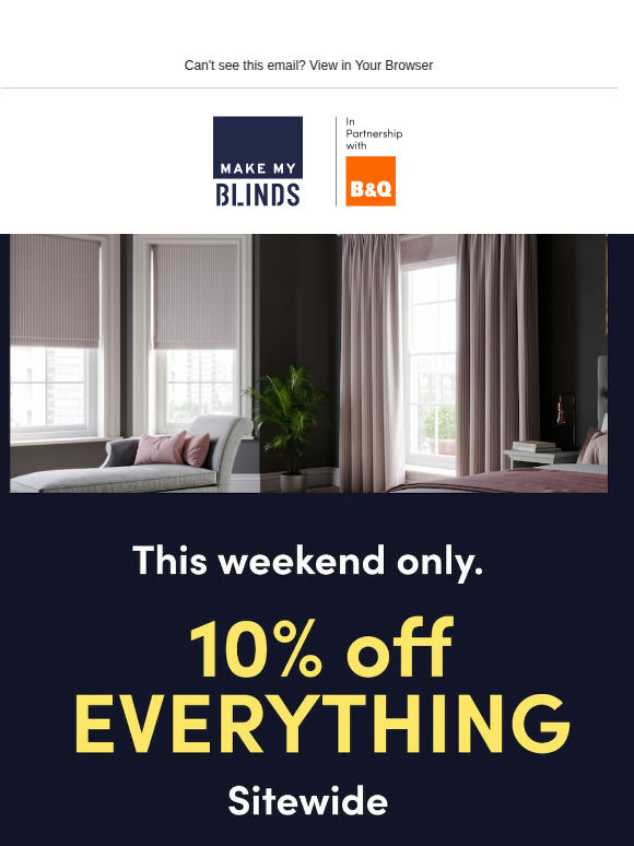 Hurry! Extra 10% Off Blinds This Summer! 🌞