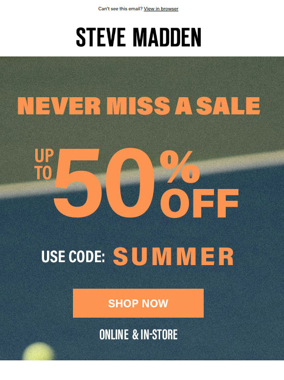 Up To 50% Off—Hurry!