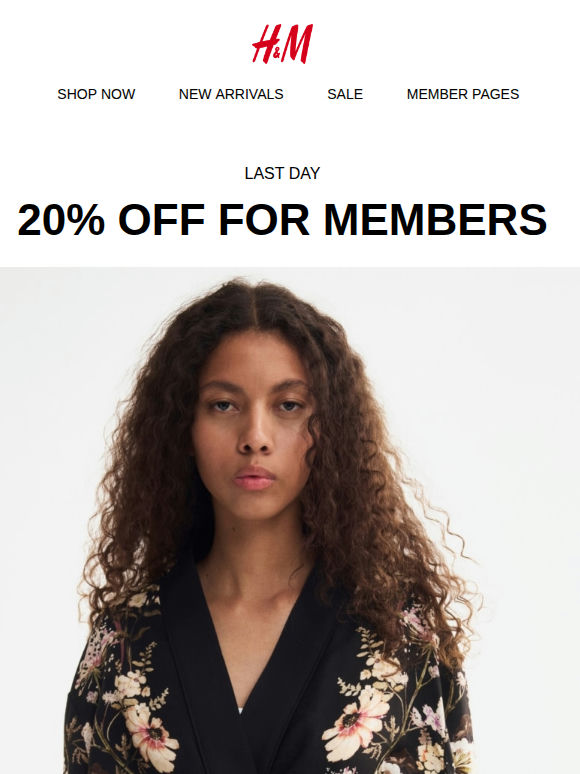 Your 20% off ends soon, Member