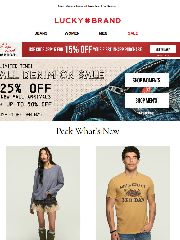 ENDS TMRW! Shop 25% Off New Fall Arrivals