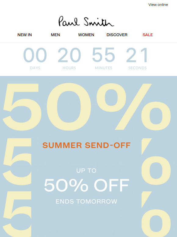 Summer Send-Off: Ends Tomorrow