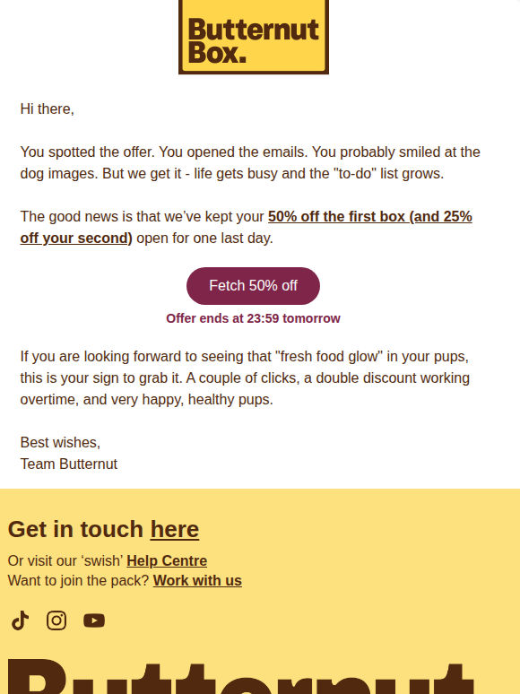 🎁 Surprise! We’ve extended your pups' discount 