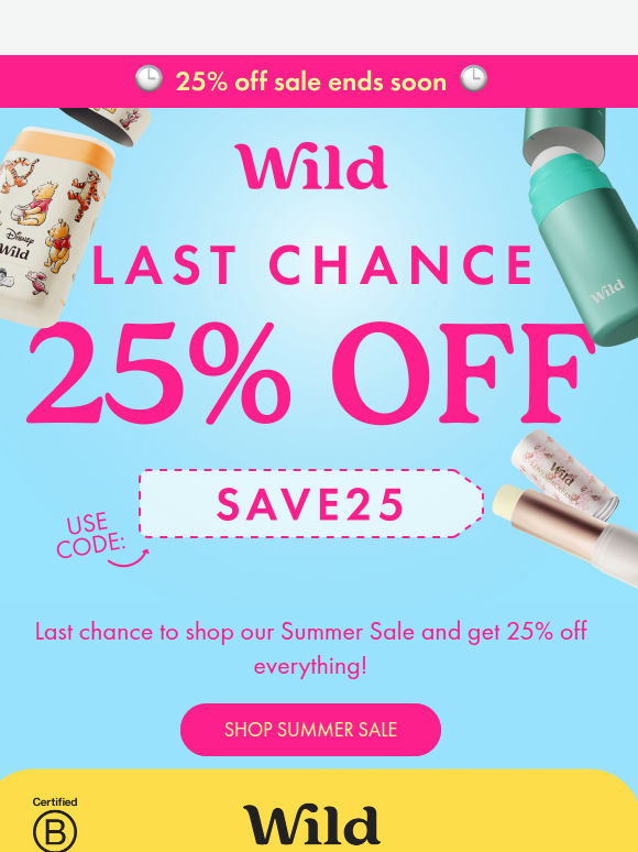 Last chance for 25% off