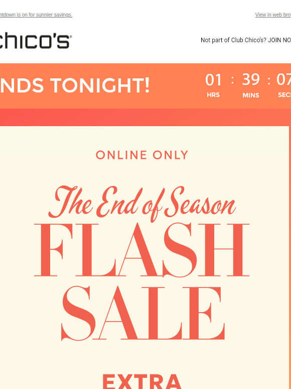 🕚 Clock’s ticking: EXTRA 60% off markdowns + free shipping