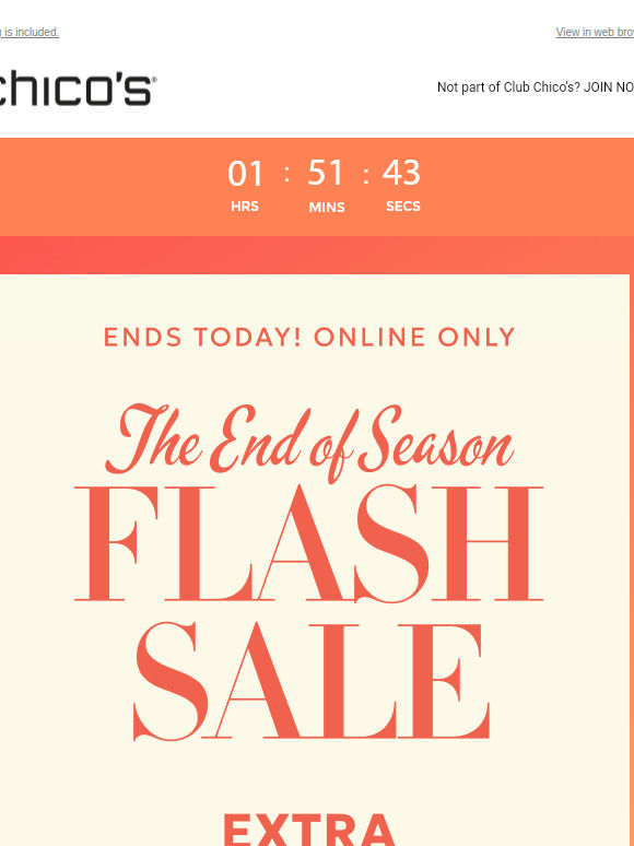 ENDS TODAY! EXTRA 60% OFF MARKDOWNS and...