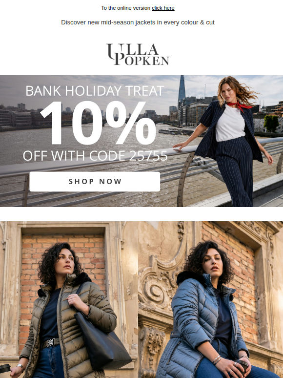 Weatherproof jackets + 10% off 💥