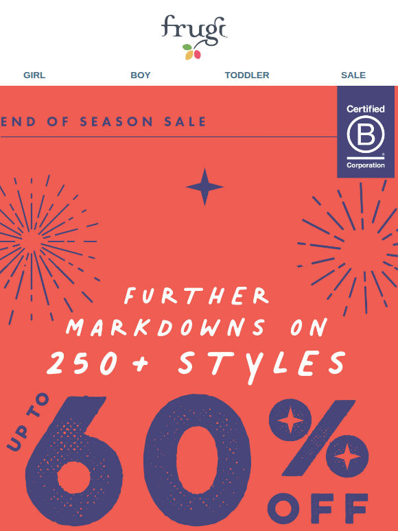 Have you heard? 60% off 200+ styles.