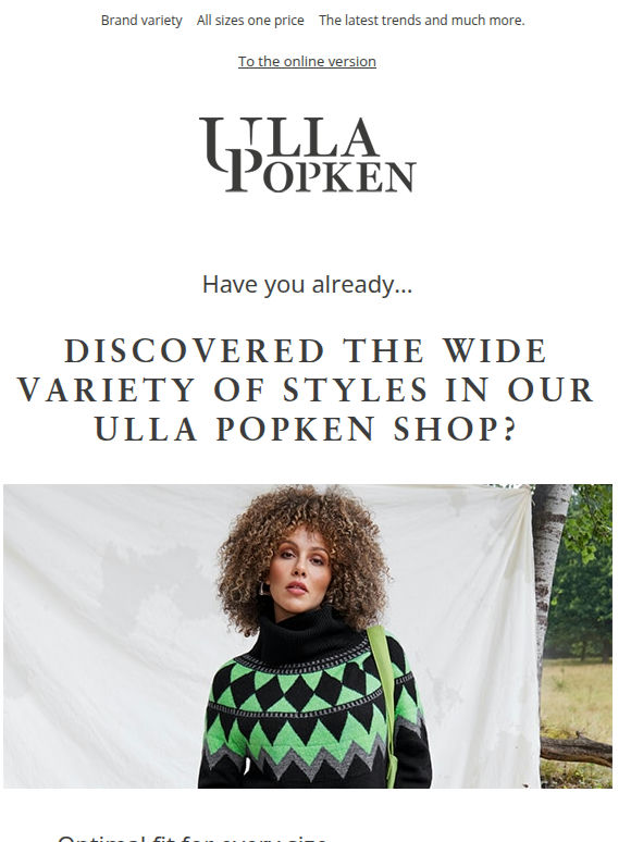 Have you already heard of our Ulla Popken world?