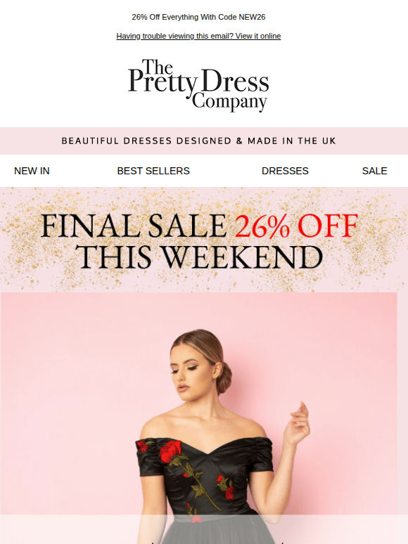 Happy New Year from The Pretty Dress Company | 26% Off Everything